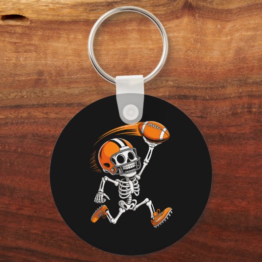Halloween Skeleton Funny Football Shirt For Teens  Sleutelhanger (Voorkant)