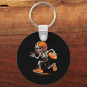Halloween Skeleton Funny Football Shirt For Teens  Sleutelhanger (Voorkant)
