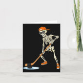 Halloween Skeleton Funny Hockey For Boys Teens Men Kaart (Voorkant)