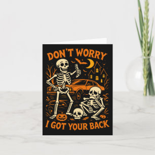 Halloween Skeleton Funny Kaart