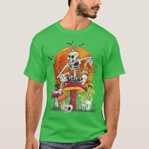 Halloween Skeleton Gamer Boys Kinder Tiener Gaming T-shirt