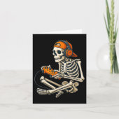 Halloween Skeleton Gamer Hoofdtelefoon Video Gamin Kaart (Voorkant)