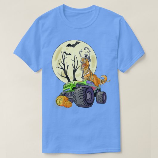 Halloween Skeleton Gamer met controller Graveyard T-shirt (Design voorkant)