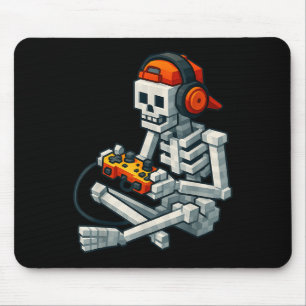 Halloween Skeleton Gamer Pixel Video Gaming Boys M Muismat