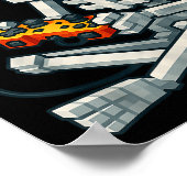 Halloween Skeleton Gamer Pixel Video Gaming Boys M Poster (Hoek)