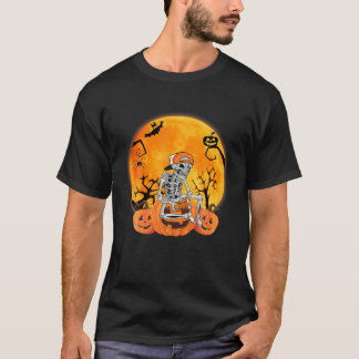 Halloween Skeleton Gamer Spelspel T-shirt