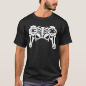 Halloween Skeleton Gamer Video Game Controller T-shirt (Voorkant)