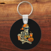 Halloween Skeleton Gamer Video Gaming Boys Men Kid Sleutelhanger (Voorkant)