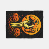 Halloween Skeleton Gamer Video Gaming Controller B Fleece Deken (Voorkant (Horizontaal))