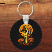 Halloween Skeleton Gamer Video Gaming Controller B Sleutelhanger (Voorkant)