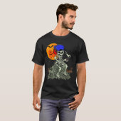 Halloween Skeleton Gamer videogame jongens kinder  T-shirt (Voorkant volledig)