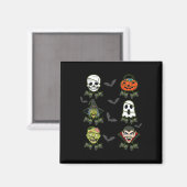 Halloween Skeleton Gaming Witch Vampire Zombie Boy Magneet (Voorkant / Achterkant)