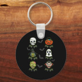 Halloween Skeleton Gaming Witch Vampire Zombie Boy Sleutelhanger (Achterkant)