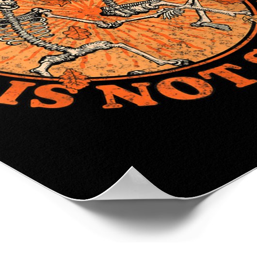 Halloween Skeleton Geestelijke Gezondheid Zelfmoor Poster (Hoek)