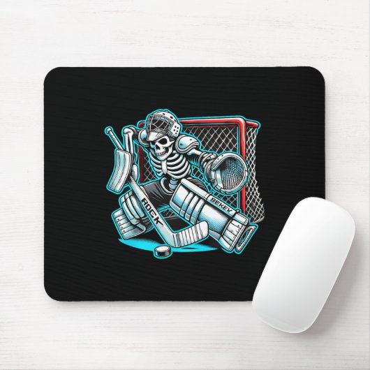 Halloween Skeleton Goalie Hockey Muismat (Met muis)
