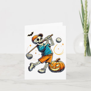 Halloween Skeleton Golf Player Golfen Golfer Pump Kaart
