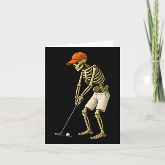 Halloween Skeleton Golfkostuum Funny Mannen Boys K Kaart (Voorkant)