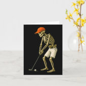 Halloween Skeleton Golfkostuum Funny Mannen Boys K Kaart (Gele Bloem)