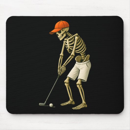 Halloween Skeleton Golfkostuum Funny Mannen Boys K Muismat (Voorkant)