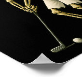 Halloween Skeleton Golfkostuum Funny Mannen Boys K Poster (Hoek)