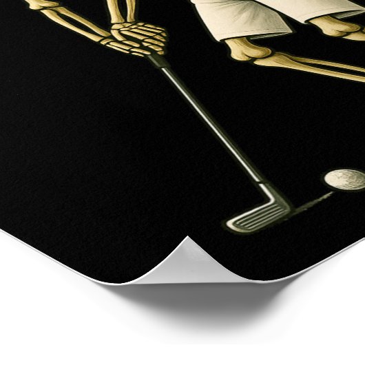 Halloween Skeleton Golfkostuum Funny Mannen Boys K Poster (Hoek)