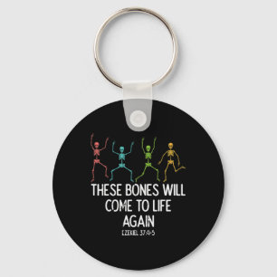 Halloween Skeleton Grappig Christelijke Mannen Vro Sleutelhanger