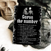 Halloween Skeleton Guess Het Nummer Bruids Spel Kaart