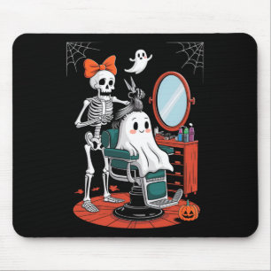 Halloween Skeleton Hairdresser Haarstylist Muismat