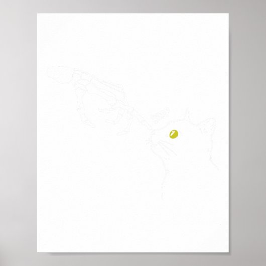 Halloween Skeleton Hand Cat Boop Grappig Kostuum K Poster (Voorkant)