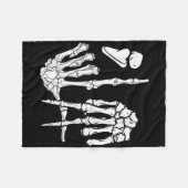 Halloween Skeleton Hand Comma La Punctuation Kamal Fleece Deken (Voorkant (Horizontaal))