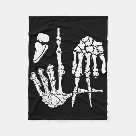 Halloween Skeleton Hand Comma La Punctuation Kamal Fleece Deken (Voorkant)