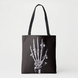 Halloween Skeleton Hand Gothic Tote Bag