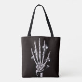 Halloween Skeleton Hand Gothic Tote Bag (Achterkant)