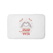 Halloween Skeleton Handen Hart, Vleermuizen & Bloe Badmat (Voorkant)