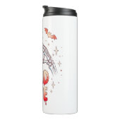 Halloween Skeleton Handen Hart, Vleermuizen & Bloe Thermosbeker (Geroteerd rechts)