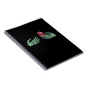Halloween Skeleton Handen met Hart Classic Notitieboek (Rechterzijde)