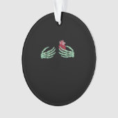 Halloween Skeleton Handen met Hart Classic Ornament (voorkant)