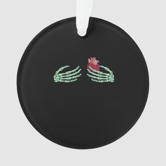 Halloween Skeleton Handen met Hart Classic Ornament (voorkant)
