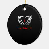Halloween Skeleton Handen Vormen Hart Gothic Keramisch Ornament (Links)