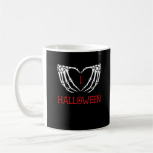 Halloween Skeleton Handen Vormen Hart Gothic Koffiemok