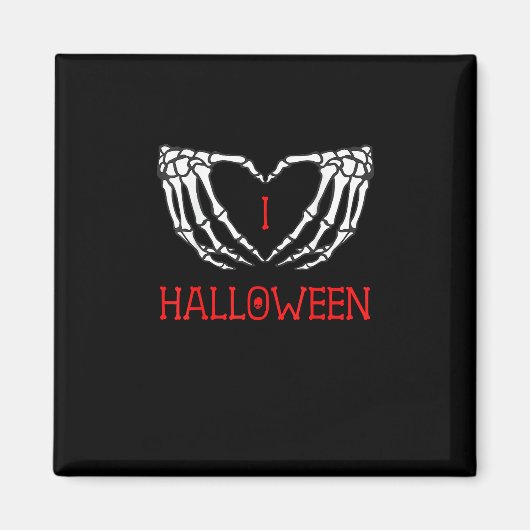 Halloween Skeleton Handen Vormen Hart Gothic Magneet (Voorkant)