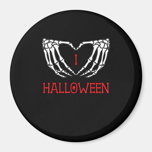Halloween Skeleton Handen Vormen Hart Gothic Magneet (Voorkant)