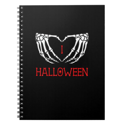 Halloween Skeleton Handen Vormen Hart Gothic Notitieboek (Voorkant)