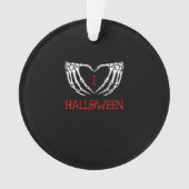 Halloween Skeleton Handen Vormen Hart Gothic Ornament (voorkant)