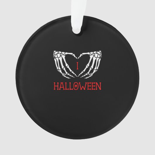 Halloween Skeleton Handen Vormen Hart Gothic Ornament (voorkant)