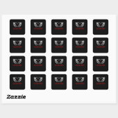 Halloween Skeleton Handen Vormen Hart Gothic Vierkante Sticker (Vel)