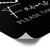 Halloween Skeleton Hands Baby shower Favors Sign Poster (Hoek)