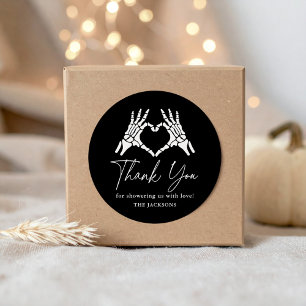 Halloween Skeleton Hands Baby shower Ronde Sticker