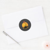 Halloween Skeleton Hands  | Funny Spooky Pumpkin  Ronde Sticker (Envelop)