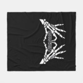 Halloween - Skeleton Hands Heart Fleece Deken (Voorkant (Horizontaal))